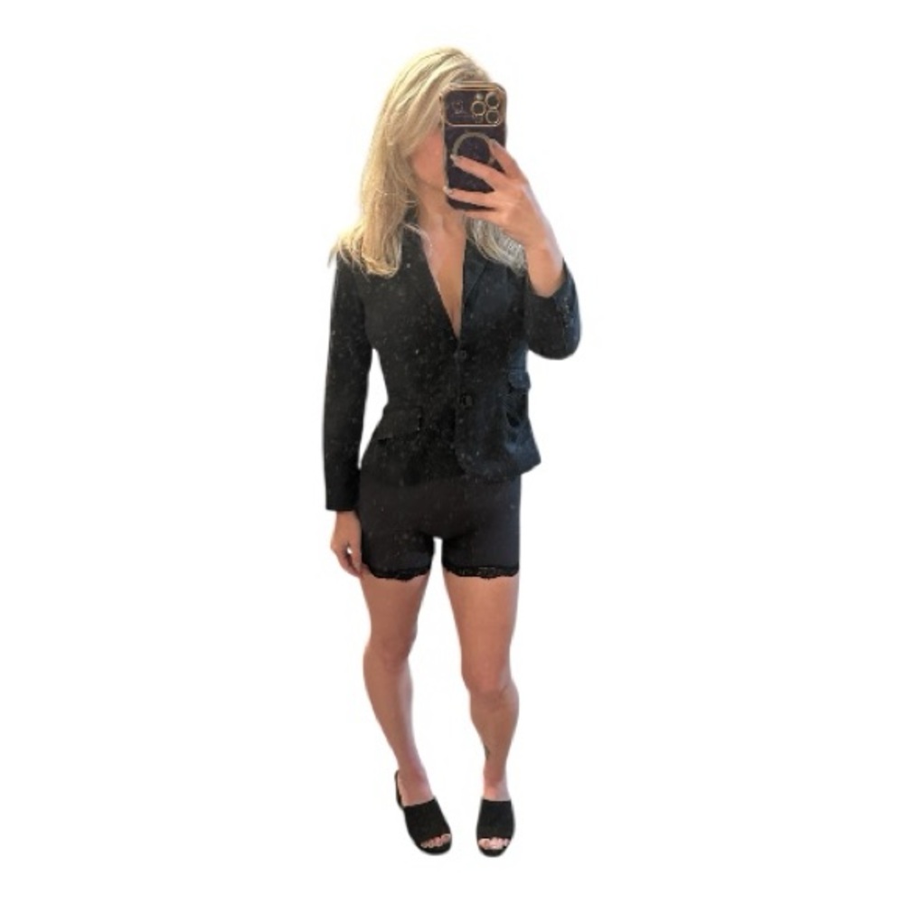 George Y2K Era Women's Black Blazer Size 2